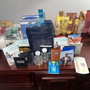 Men’s Huge Cologne Sample Bundle W/ Nautica Bag. 2 BLVGARI shower gels added! 🎁